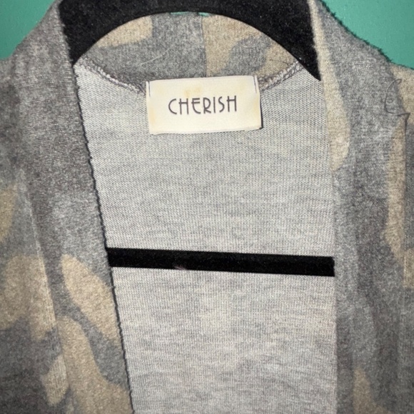 Cherish medium camo long kimono cardigan - Picture 6 of 6